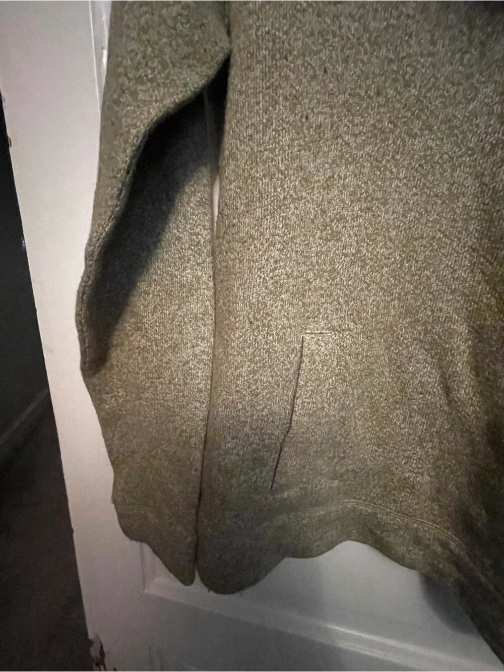J. Crew NWOT Olive Marled Green Cowl Neck Sweatshirt Tunic Y2K